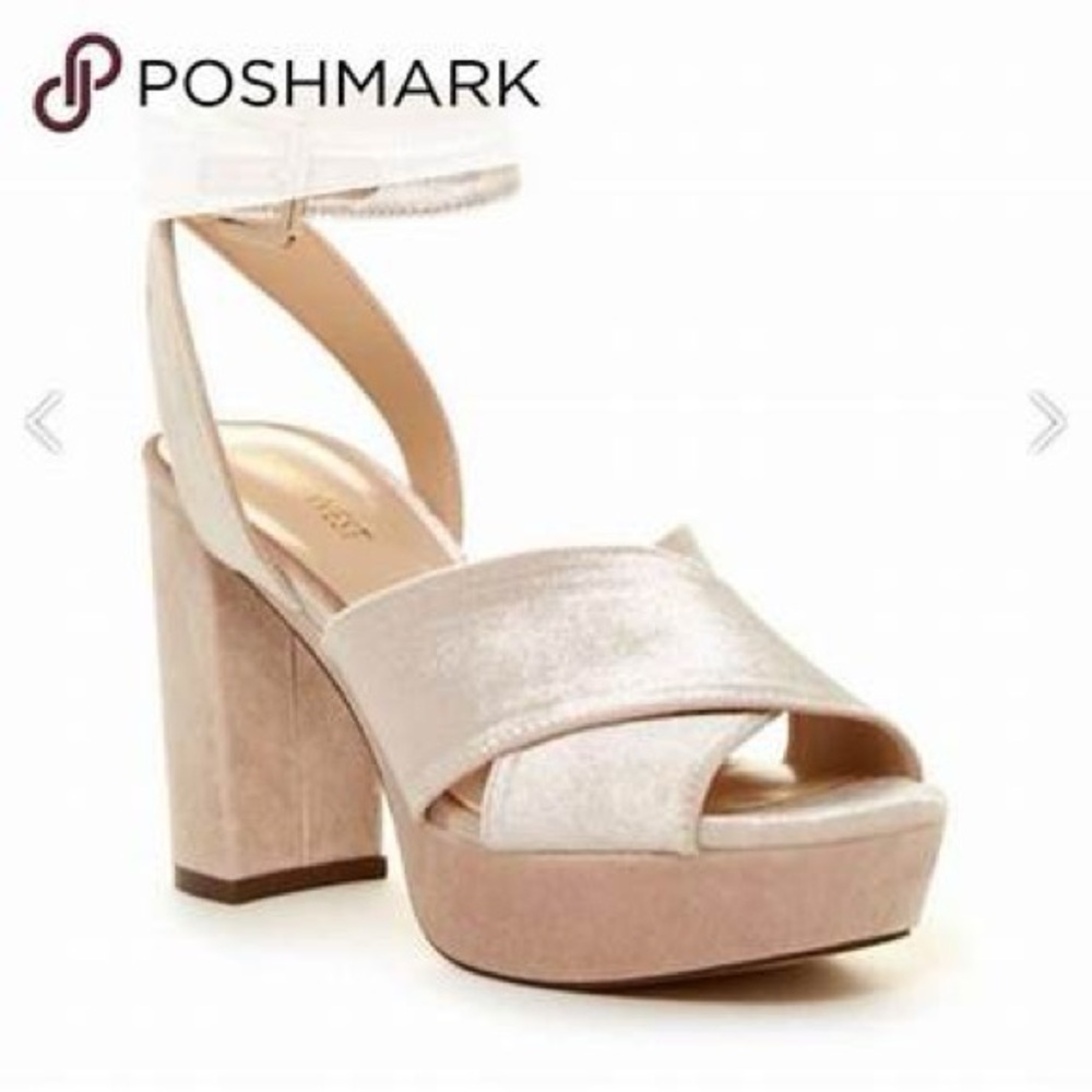Nine West Velvet Platform Sandals